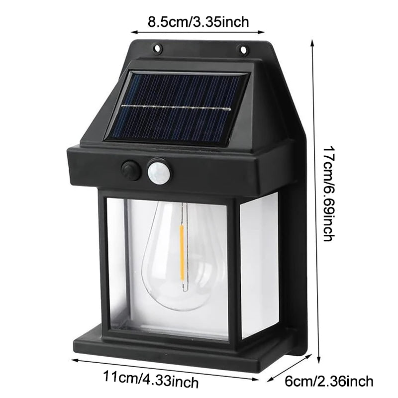 TechlumeX Solar Wall Lights Outdoor Dusk to Dawn Solar Motion Lights Outdoor Waterproof 3 Lighting Modes Wall Mount Light Sconces For Outside Patio Fence Yard Garage 2 Pack LED Street Light