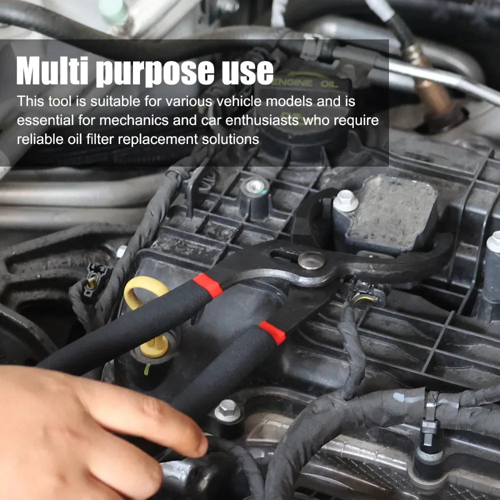 Car Oil Filter Pliers, Adjustable Clamp to Remove Oil Filter, Element Wrench for Car Repair