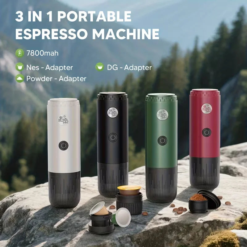 RECAFIMIL Portable Espresso Coffee Machine With Self-heating  2-in-1/3-in-1 Capsule Coffee Maker for Car & Home Camping Coffee Maker