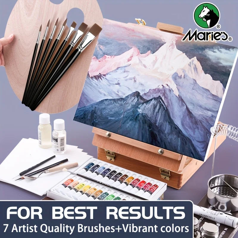 Marie's 31 pcs Oil Paint Set,12ml/0.42oz Tubes,Professional Pigments for Canvas Craft Painting,Gifts for Artist & Adults