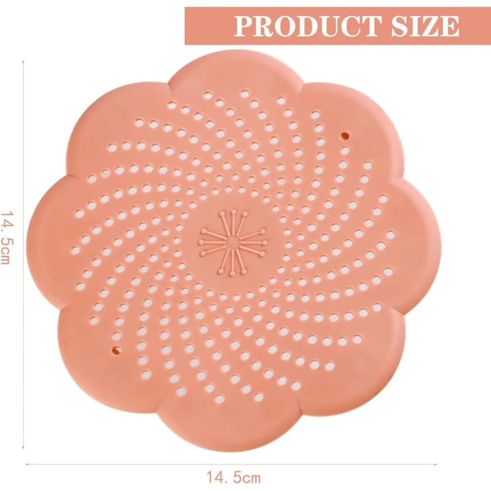 Sink Strainer Protector Silicone Shower Drain Cover Hair Catcher Covers Drain Protector for Showers Bathtub Bathroom and Kitchen