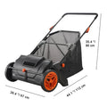 SucceBuy Tow Behind Lawn 21in Sweeper Large Capacity Heavy Duty Leaf Grass Collector with Adjustable Sweeping for Pick