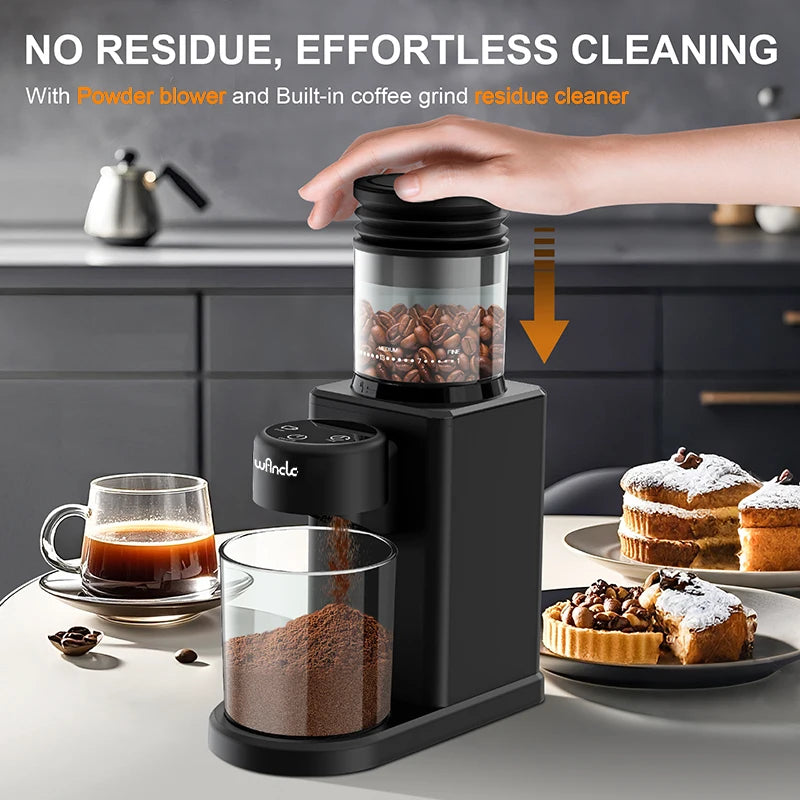 Automatic Conical Burr Coffee Grinder Touchscreen Coffee Bean Grinder with 25 Precise Grind Settings For Espresso 2-12 Cups