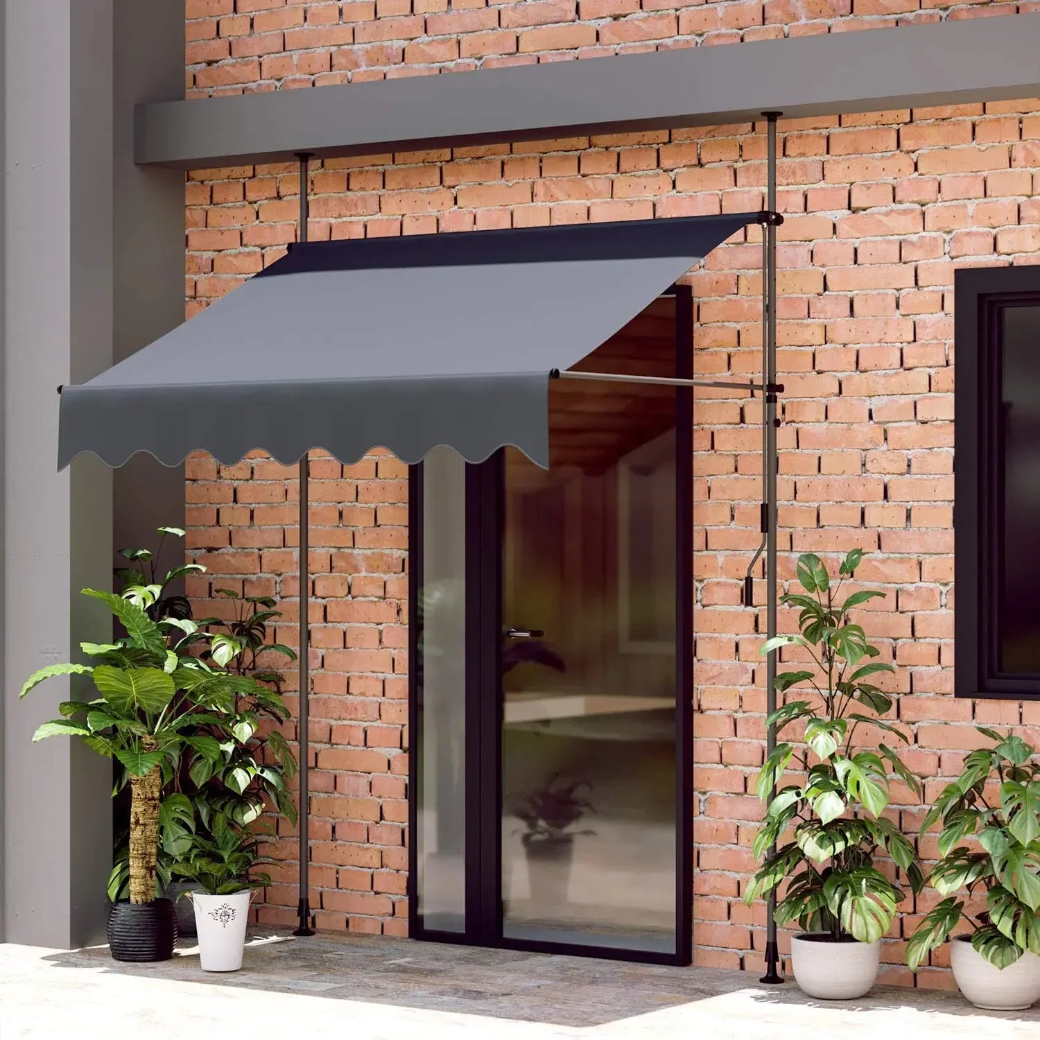 Awning For Balcony And Patio, Garden Awning, Awning With Hand crank