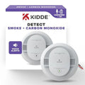 Smoke and Carbon Monoxide Detector for home safety, ABS plastic, white, hardwired with AA battery backup, voice alerts, WIFI Interconnect