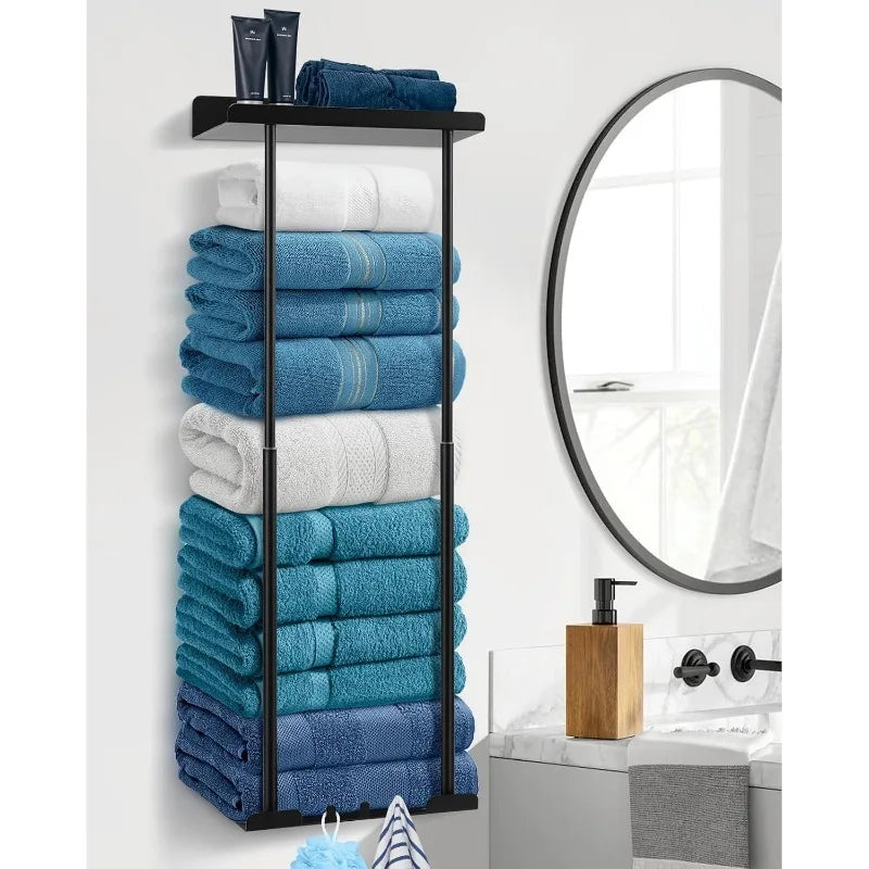 Bathroom wall mounted towel rack, bathroom decorative towel rack, towel hanging rack, roll towel storage, Bathroom Towel Holder