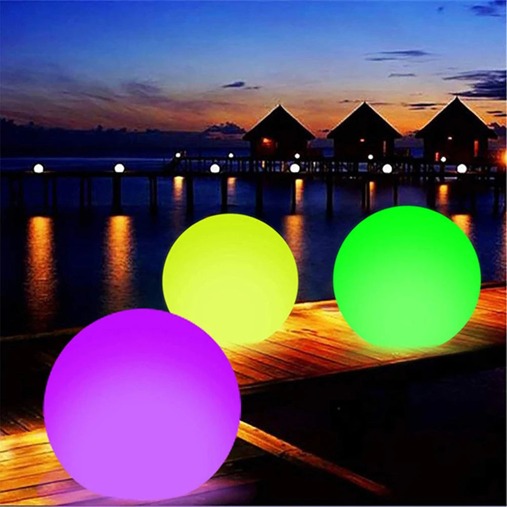 Beach Summer Outdoor Pool Play Ball Outdoor Inflatable Glowing Beach Kid Adult Ball  Sport LED Light Ball