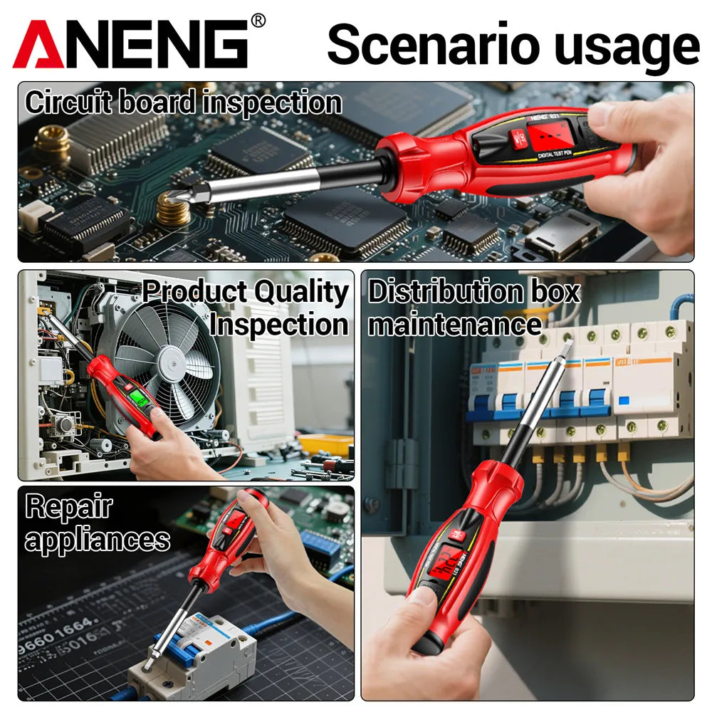 ANENG B21 NCV Voltage Tester Pen, Rechargeable AC 30~1000V Non Contact Detector, Live/Null Wire Breakpoint Finder Screwdriver, Electrician Test Tool