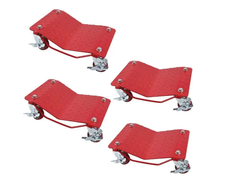 HiMiss Car Wheel Dolly, 6000 lbs/2722 kg Car Moving Cart with Brakes, 2/4 Piece, Heavy-Duty Vehicle Dolly, Moving Cars, Trucks, Trailers, Motorcycles  and Boats