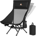 HAAGEEP Armless Rocking Camping Chair for Adults, Portable Folding Outdoor Rocker with Spring-Action Technology, Heavy Duty Mesh Camp C