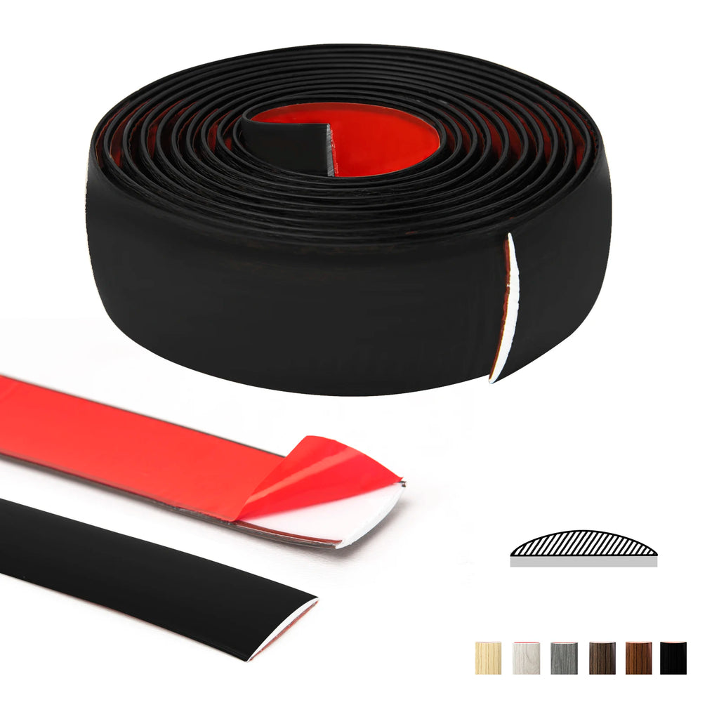 Art3d 10ft Self Adhesive Vinyl Floor Transition Strip, 10 Feet Laminate Floor Strip, Floor Flat Divider Strip for Joining Floor Gaps