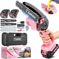 Tietoc Mini Chainsaw 6-Inch with 2 Batteries, Electric Saw,