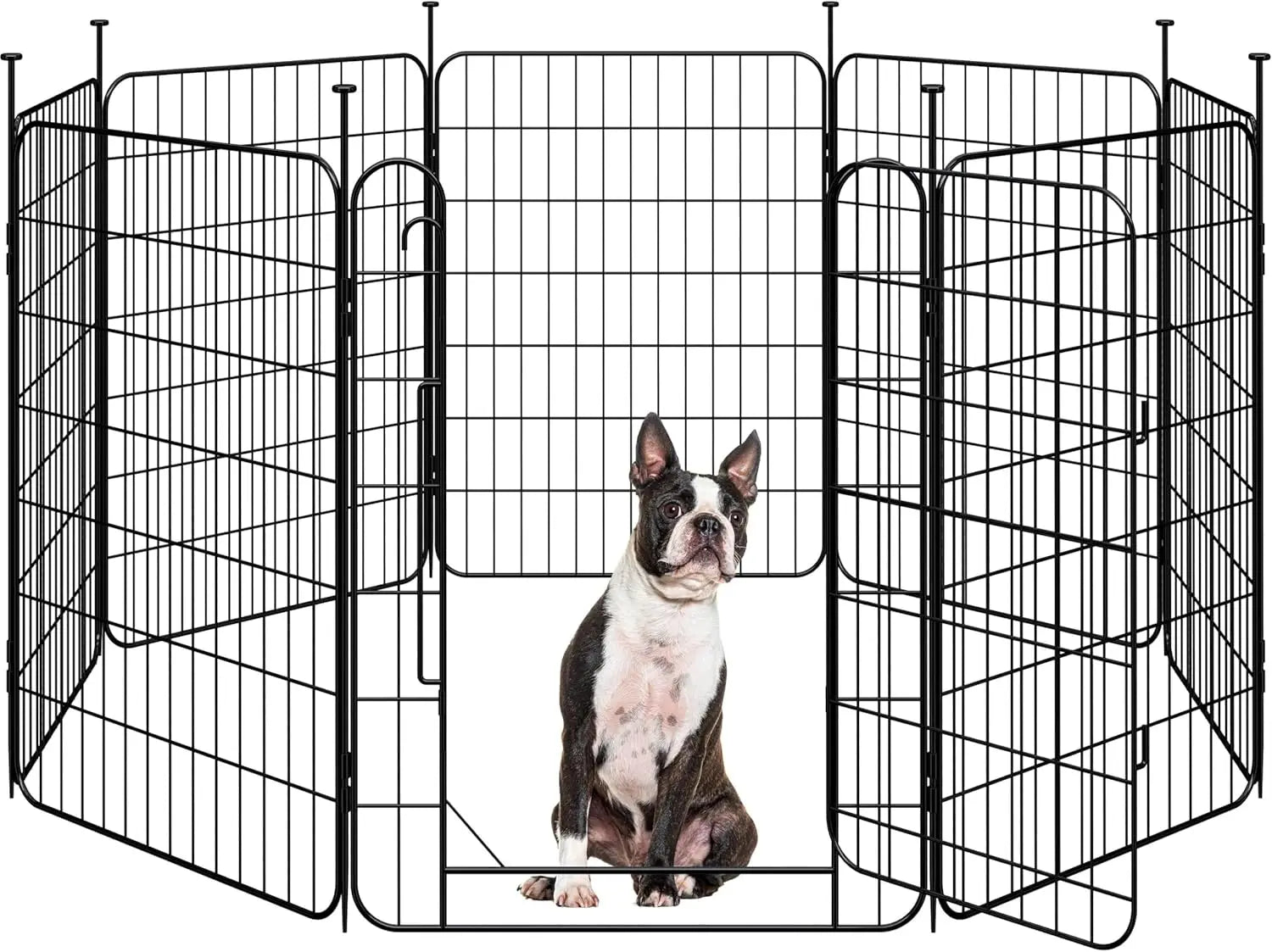 Expandable Dog Playpen, 8 Panel 20-inch Puppy Playpen with Door, Indoor/Outdoor Pet Fence