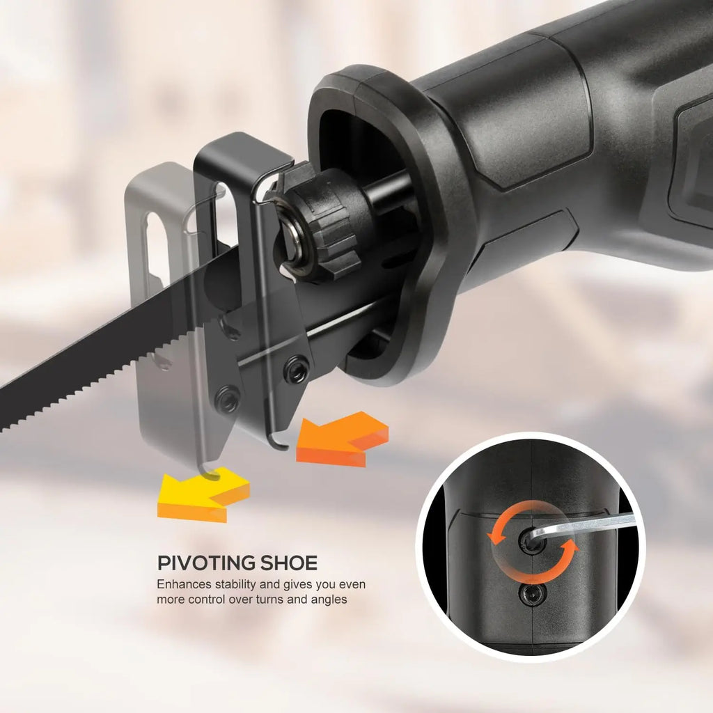 3000SPM Variable Speed Corded Reciprocating Saw, 4/5" Stroke Length for Wood, Metal & PVC Cutting
