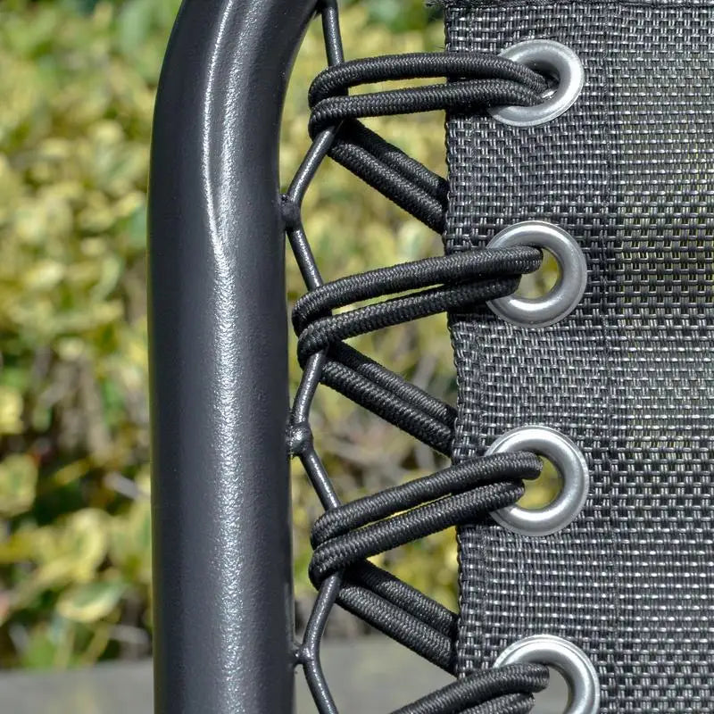 2-Seat Outdoor Porch Swing, with Pivot Storage Table, Cup Holder, & Adjustable Overhead Canopy, Stand's Skid-Resistant Feet Pad, Breathable Mesh Seat, Steel Frame, for Patio, Black