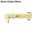 1pc Brass Vernier Caliper, Mini Precision Measuring Tool with Metric & Imperial Scale, Pocket Size Slide Gauge for DIY