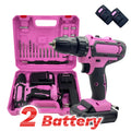 TITANTOUR 24-Piece Set Brushless Industrial Drill Kit 21V Dual Lithium (2×1200mAh) 18+1 Precision Torque 10mm Metal Lock Chuck for Steel