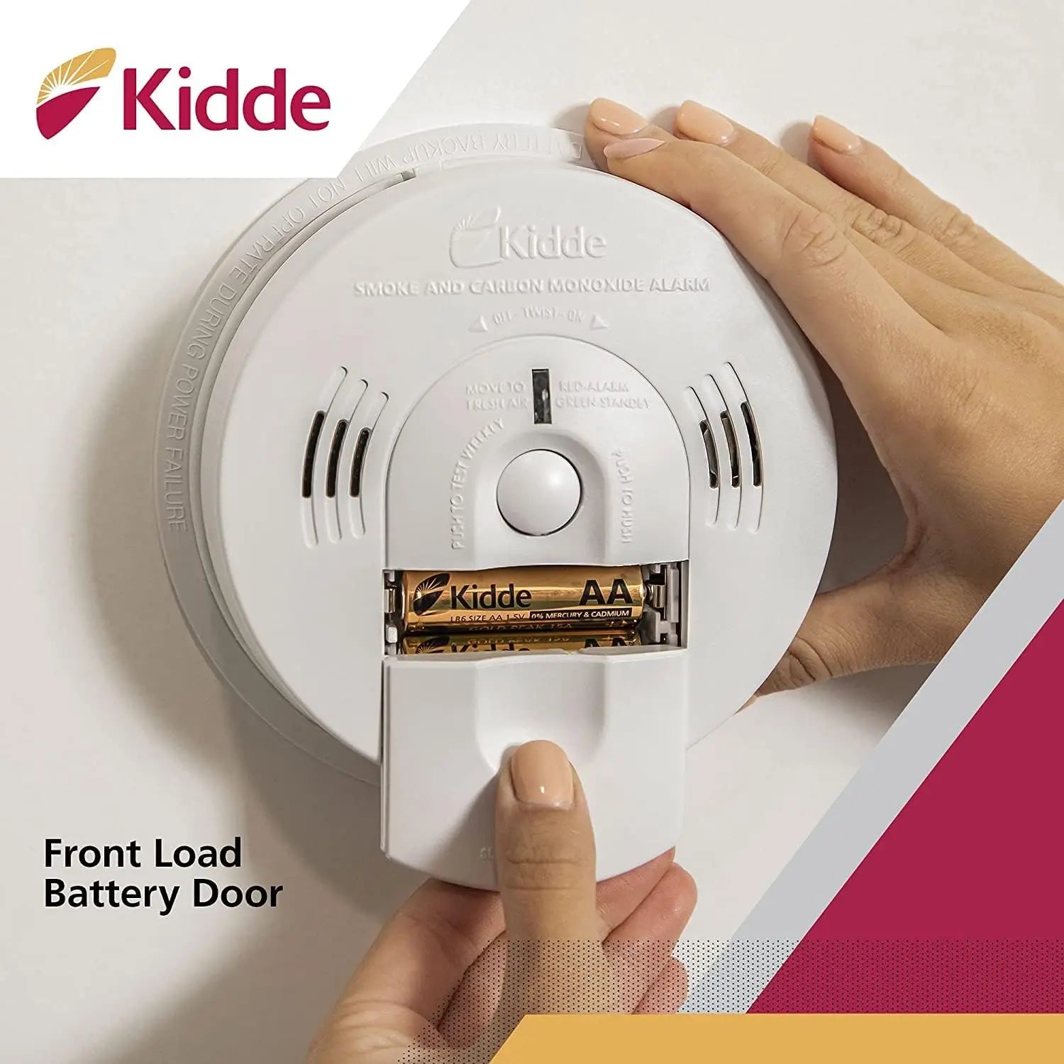 Hardwired Interconnectable Smoke Carbon Monoxide Detector Battery Backup LED Warning Indicators