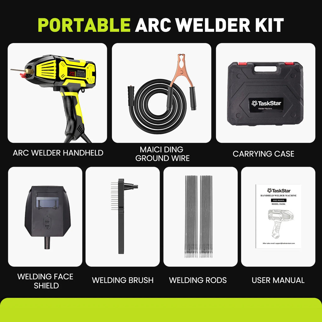 Handheld ARC Welder, Digital Portable Stick Welding Machine 20-200Amp IGBT Inverter