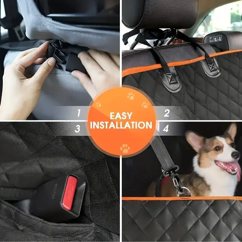Dog Car Seat Cover, 100% Waterproof Seat Cover, Hammock For Pets, Scratch Proof, Nonslip, Durable. Soft Back Seat Cover for Dogs.