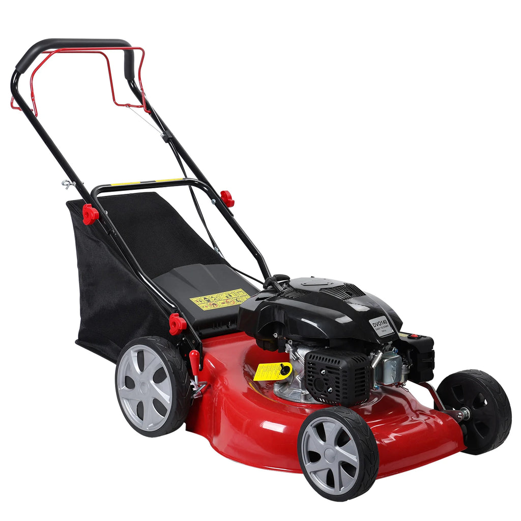 Self-Propelled Lawn Mower, 141cc Gas Engine Lawn Mower, Push Lawn Mower with 50L Gas Tank