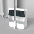 Space-Saving Upright Broom Set – Long-Handle Sweeping Kit with Locking Dustpan for Kitchen, Dorm, Classroom & Garage