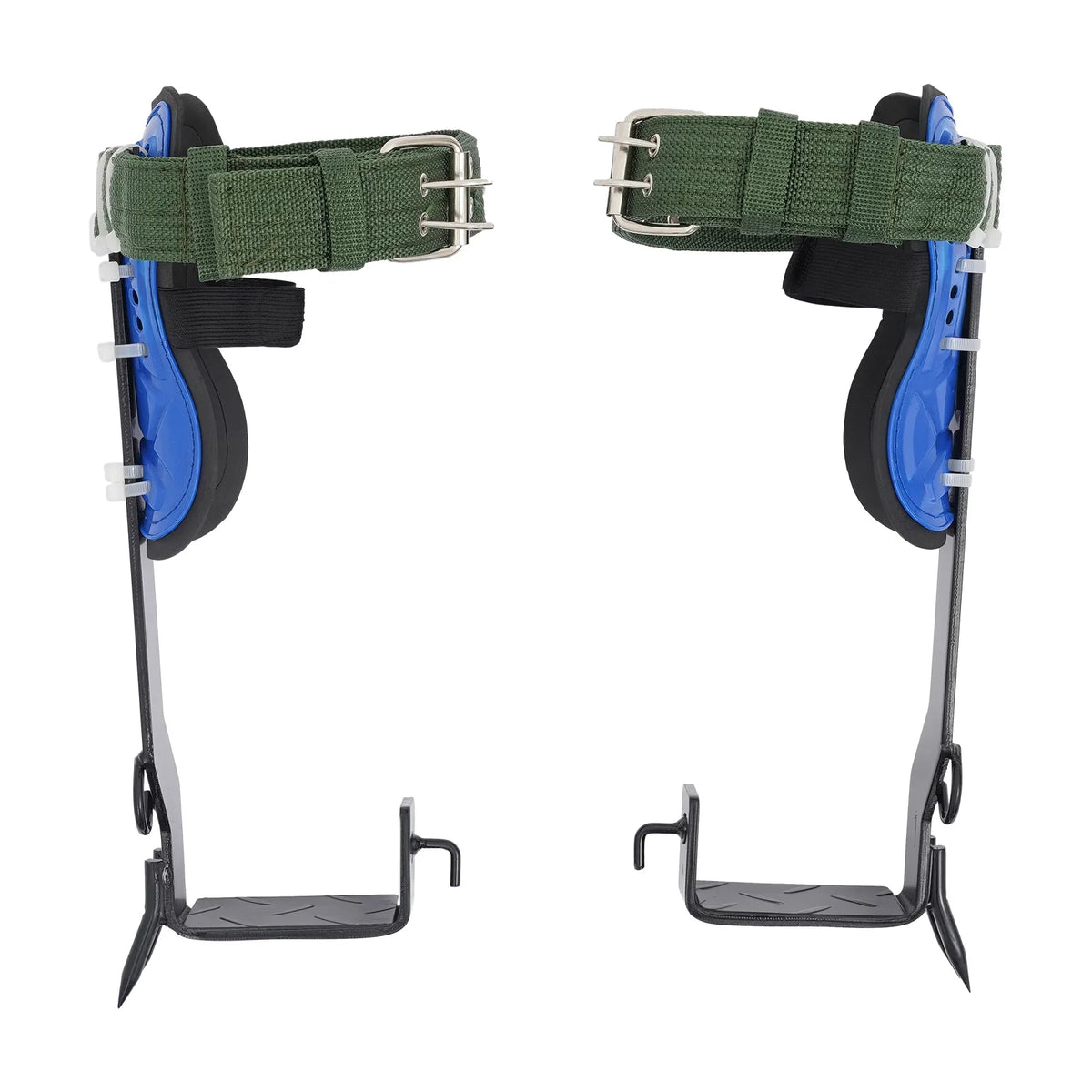 Climbing Spike Set, Tree Climbing Tools with 2 Teeth Anti-Slip Foot Spikes, Adjustable Safety Belt, Rope, Heavy Duty Stainless Steel Spikes, Secure Straps, Arborist Outdoor Gear, For Pruning Hunting Picking