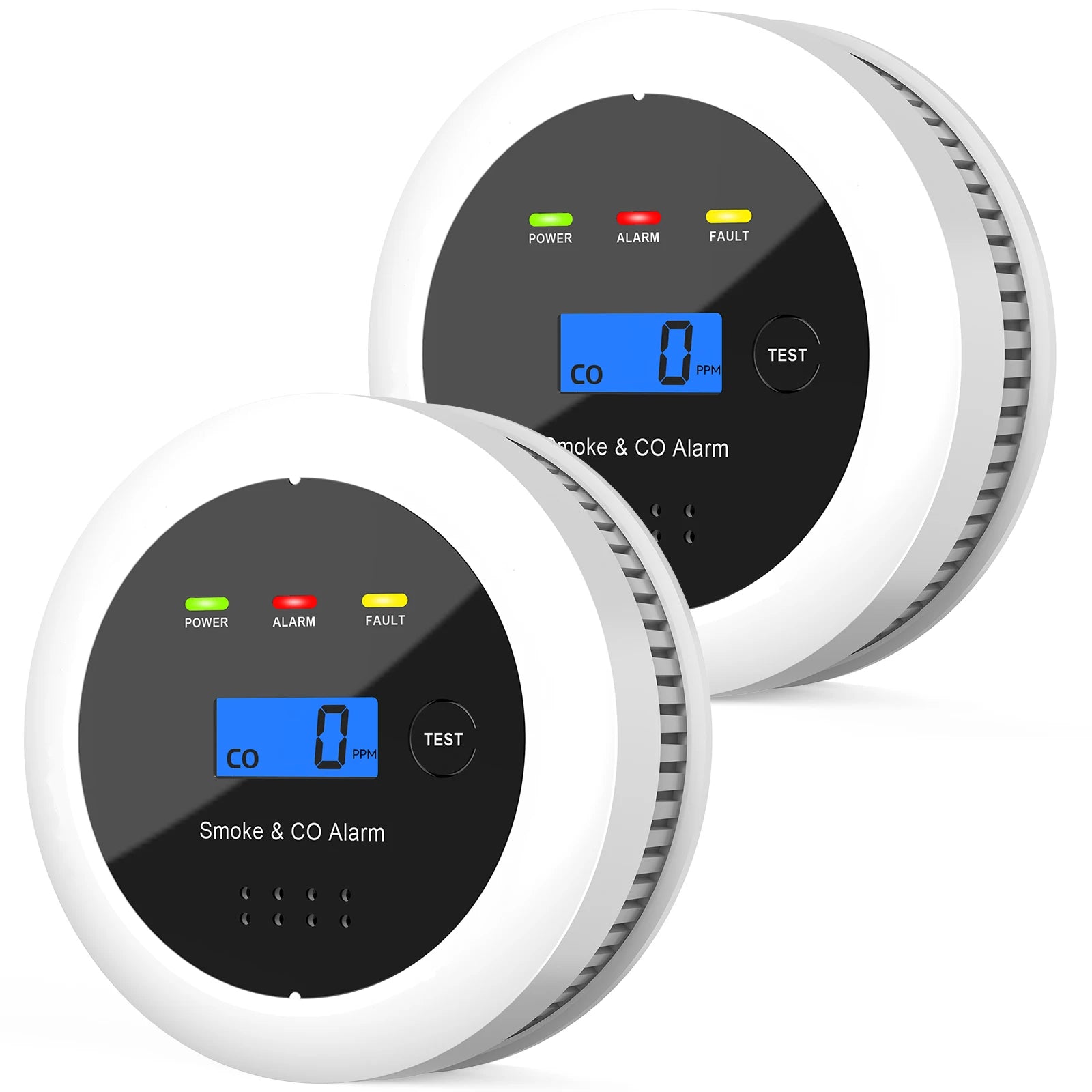 CHZHVAN 2 in 1 Smoke Detector Carbon Monoxide Detector,Smoke Alarm with Display 85dB Alarm  Fire Alarm for Kitchen,House