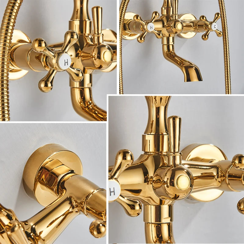 Black Brass Bathtub Faucet, Handheld Shower, Phone Cradle Handheld Holder, Black Brass Or Antique Brass