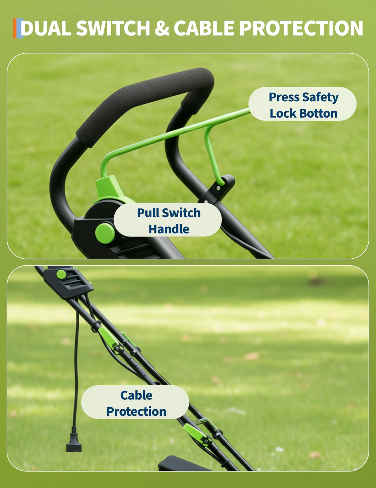 Garvee Electric Lawn Dethatcher Scarifier 15.5 Amp, 14" Corded 2-in-1 Dethatcher with 14.5 gal Collection Bag