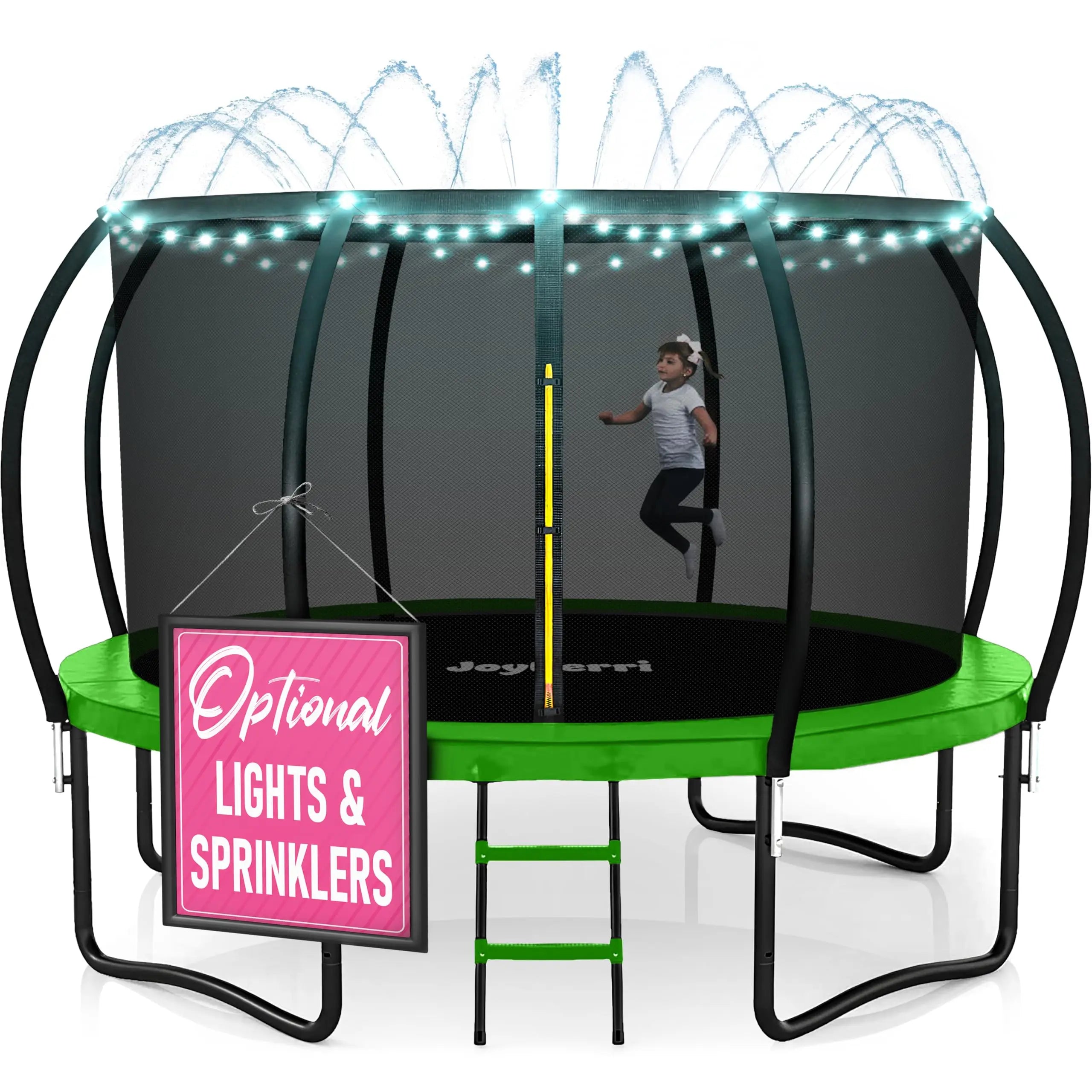 JoyBerri ASTM Certified Outdoor Trampoline 8-16FT Safe Upsurge Design Recreational Jumping Trampoline For Kids Adults Sports Use