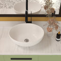 16x13 Inch White Ceramic Modern Oval Bathroom Sink, Indoor or Outdoor, Countertop Sink