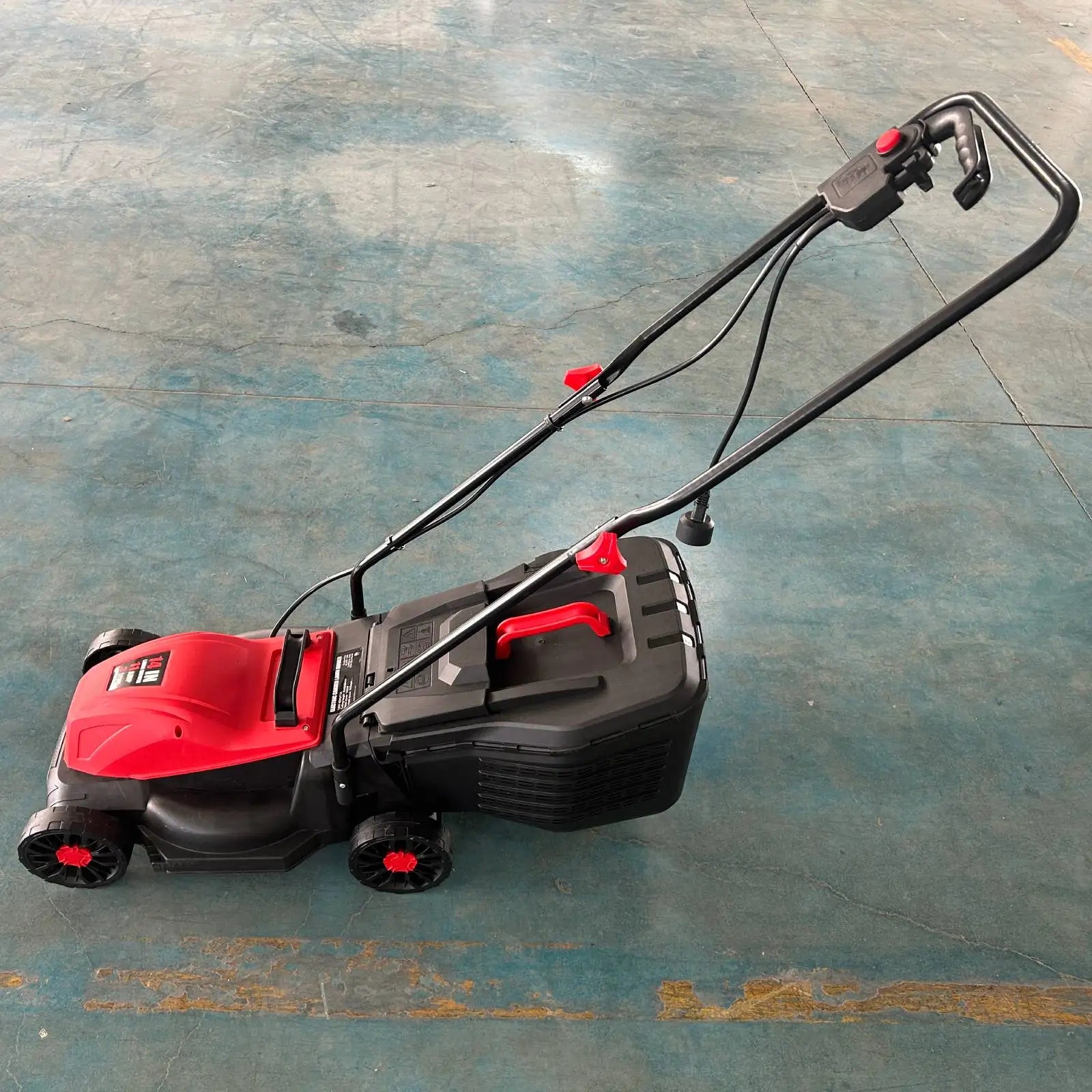 High-Power Electric Lawn Mower - Perfect for Large Yards, Push-Style Efficiency and Corded Operation Included