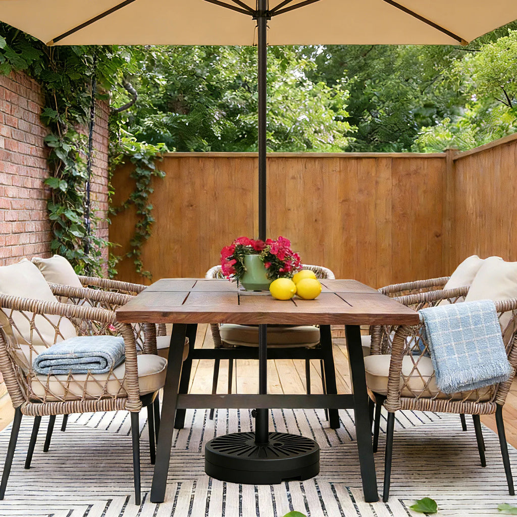 Heavy-Duty Water-Filled Patio Umbrella Base, Outdoor Garden Parasol Holder, Weatherproof Support for Yard & Lawn Furniture