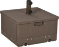 Heavy Duty 3-in-1 Umbrella Base, Umbrella Stand with Wheels, Coffee Table & Planter Box, 175lbs Capacity for Sand.