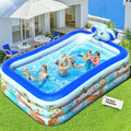 Backyard inflatable pools with sprinkler PVC multi-color upgraded elephant design thickened oversized family pool for kids and adults