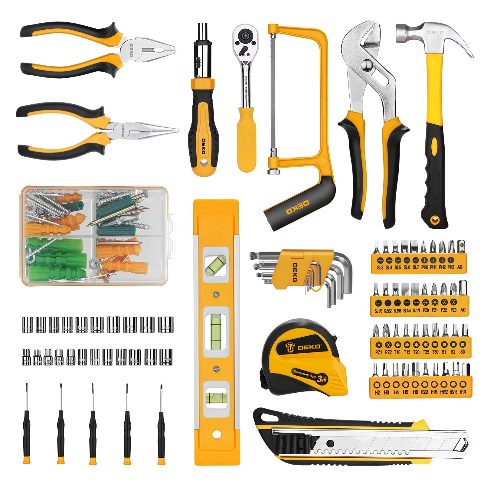 228 Piece Tool Set, For Home, Auto, DIY, Storage Case