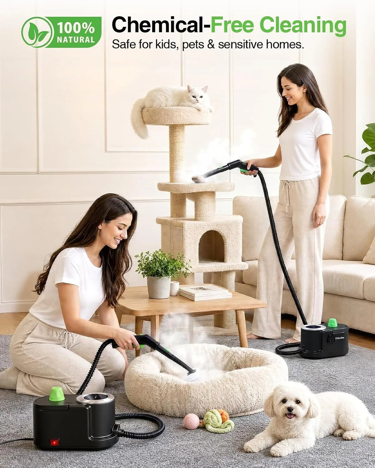Taskstar 22-in-1 Steam Cleaner High Pressure Steam 1.6L Water TanK MultiFunction