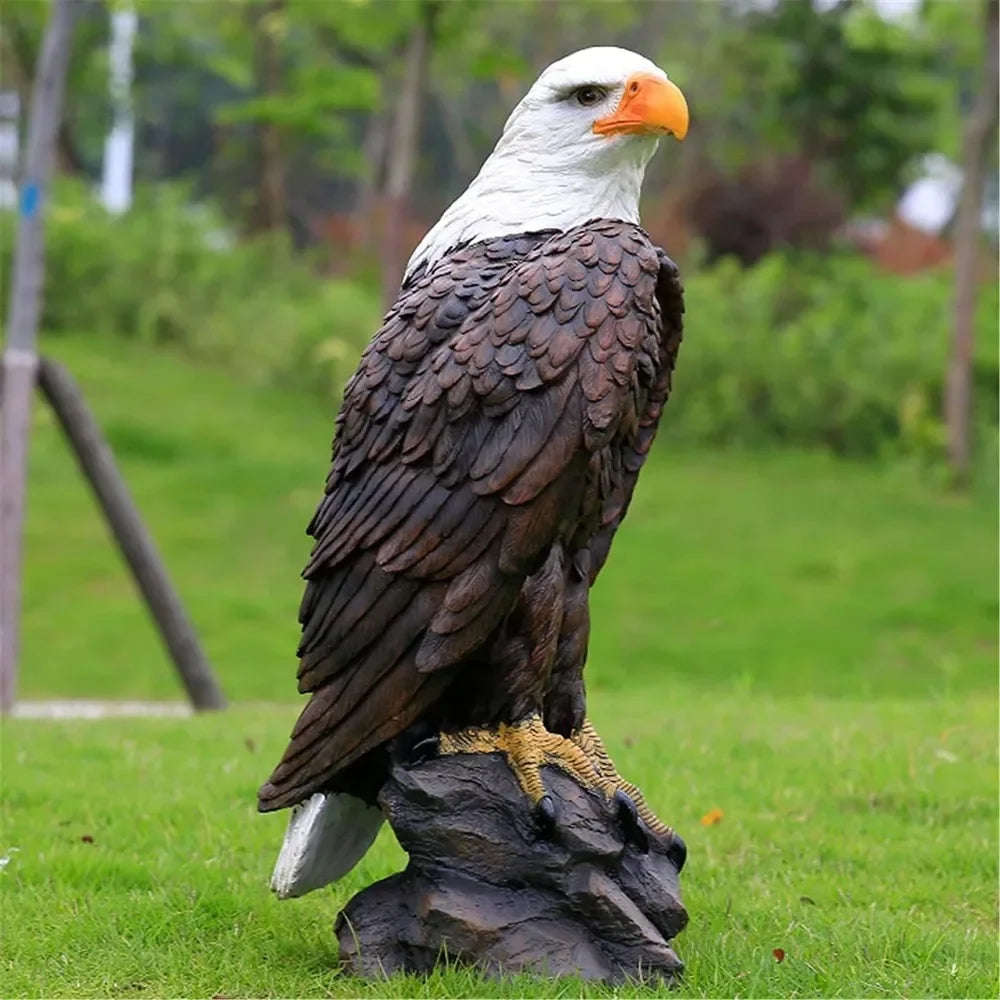 Garden and Yard Statue, Flight of Freedom American Bald Eagle Bird Statue, Hand-Painted Bald Eagle Yard Decor
