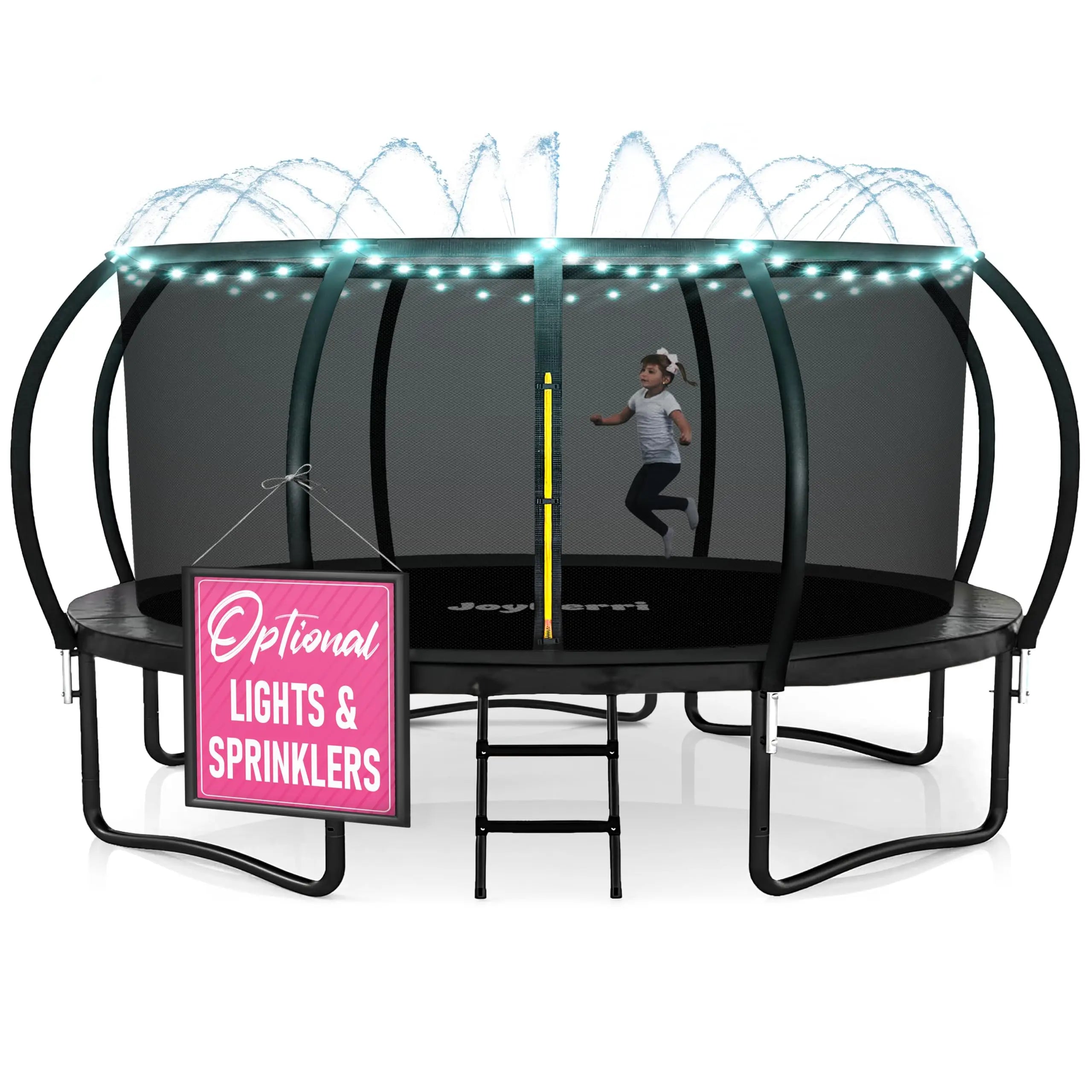JoyBerri ASTM Certified Outdoor Trampoline 8-16FT Safe Upsurge Design Recreational Jumping Trampoline For Kids Adults Sports Use