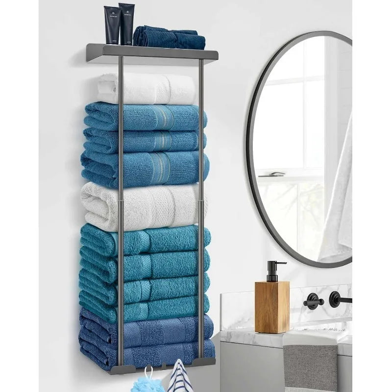 Bathroom wall mounted towel rack, bathroom decorative towel rack, towel hanging rack, roll towel storage, Bathroom Towel Holder
