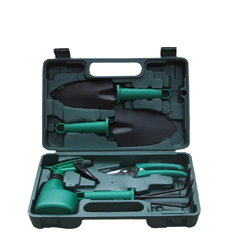 5/10 Pcs Gardening Tools Set with Carrying Case and Floral Print Ergonomic Handle Trowel Rake Weeder Pruner Shears Sprayer Gifts