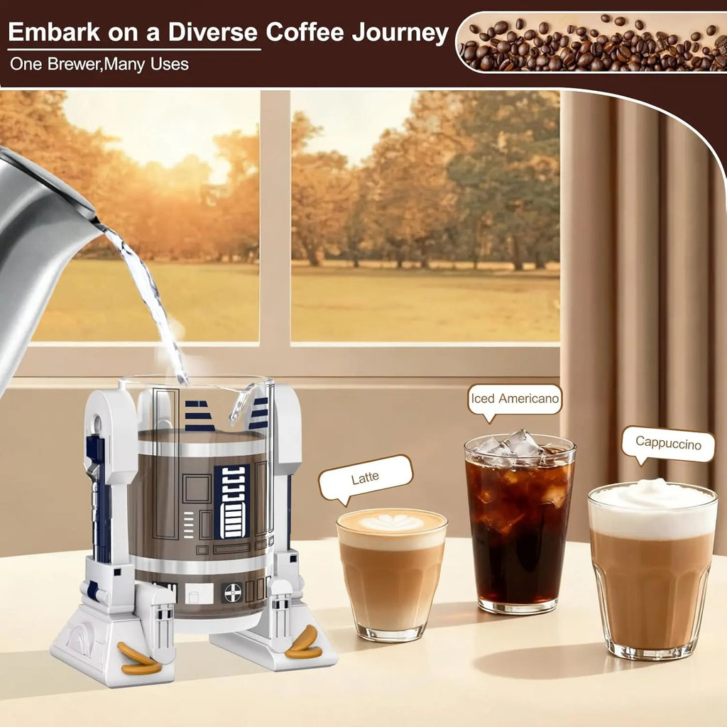32 Oz French Press Coffee Maker, 304 Stainless Steel, Insulated, for Rich Coffee & Tea, White