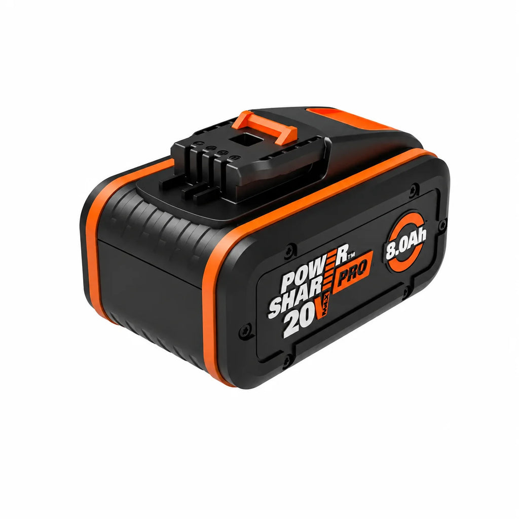 100% Original Worx 20V 8.0Ah Lithium Battery, Rechargeable WA3553 WA3551 WA3553.1 WA3570 for All WORX Electric and Garden Tools