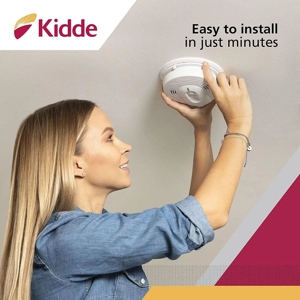 Hardwired Interconnectable Smoke Carbon Monoxide Detector Battery Backup LED Warning Indicators