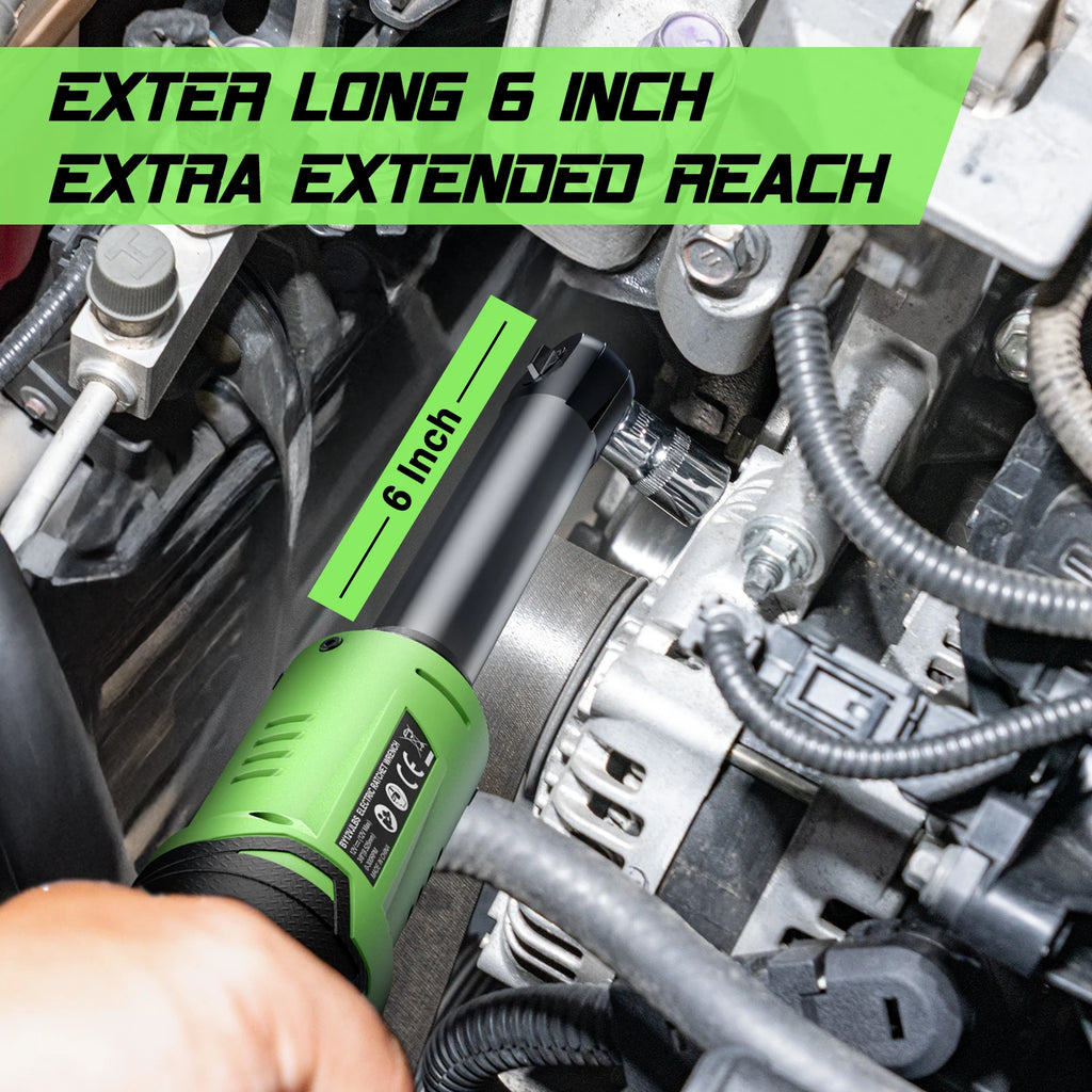 TaskStar 6.3-inch Extended Ratchet Wrench 3/8" Driver Cordless Electric Wrench Car Dismantling Power Tool For DIY Car Mechanic