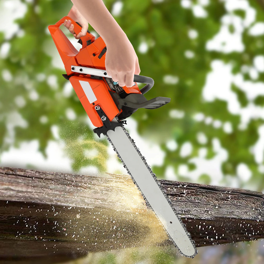 Chainsaw, 24-inch Guide Bar, 2-Cycle, 72cc, Gas Power, 3.9KW