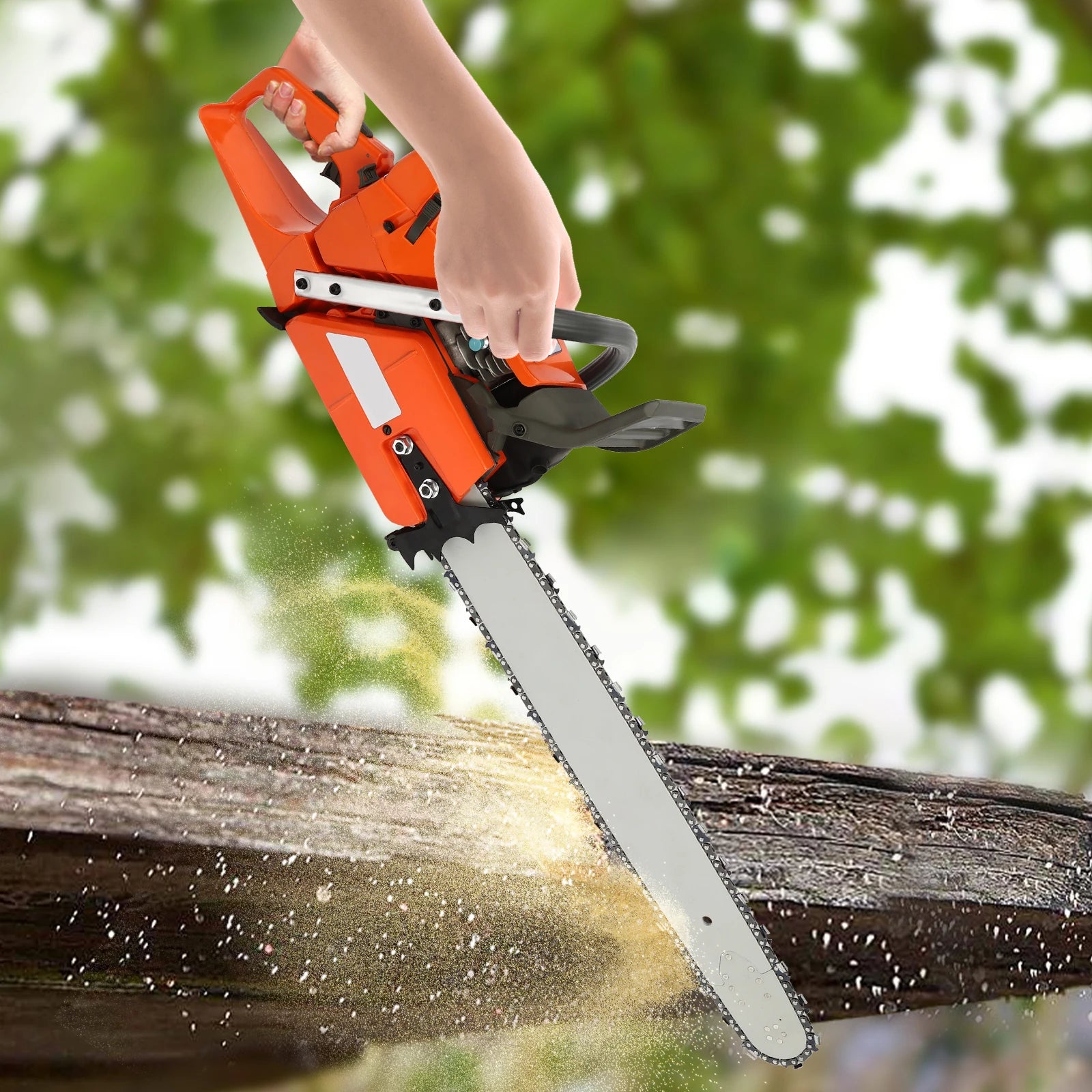 Chainsaw, 24-inch Guide Bar, 2-Cycle, 72cc, Gas Power, 3.9KW