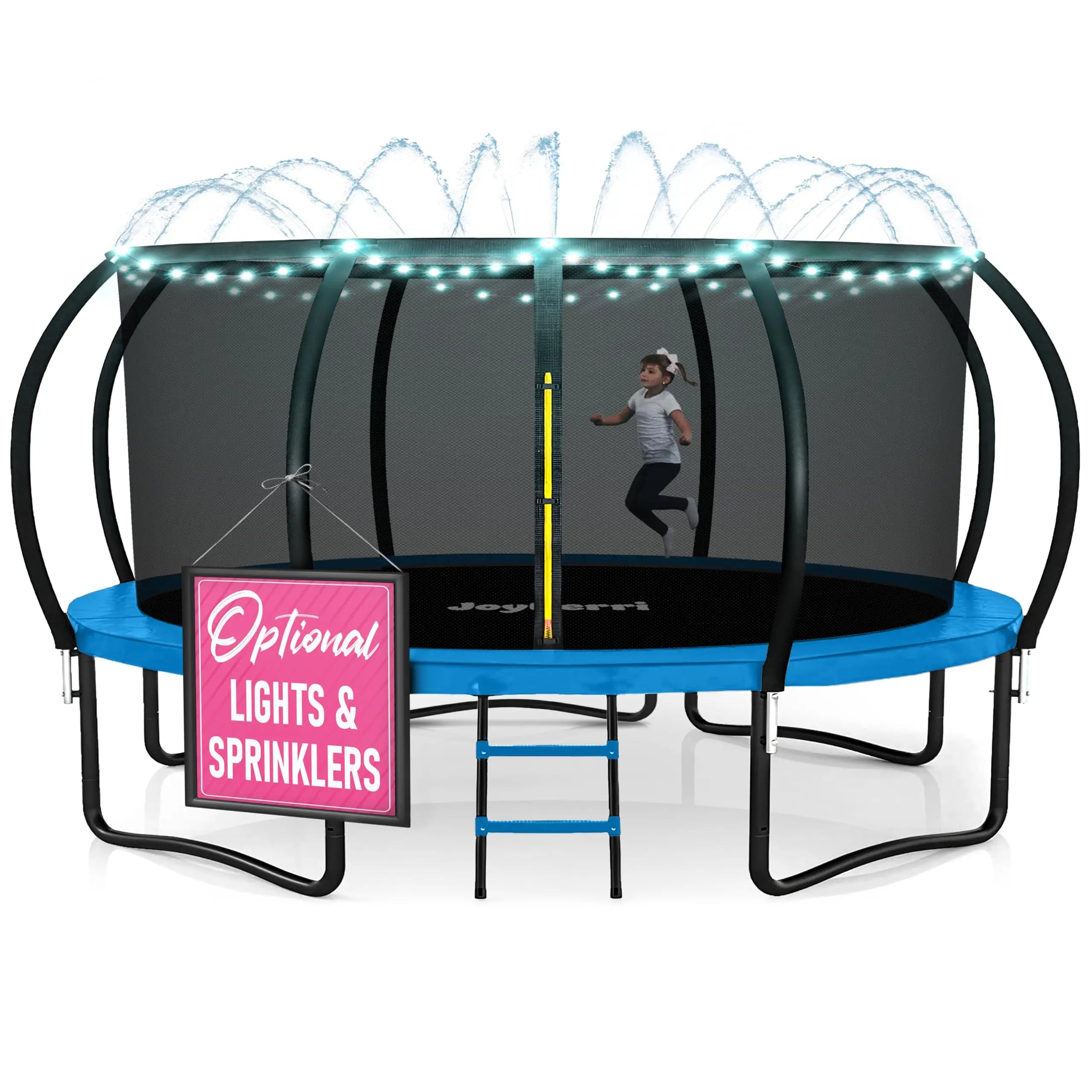 JoyBerri ASTM Certified Outdoor Trampoline 8-16FT Safe Upsurge Design Recreational Jumping Trampoline For Kids Adults Sports Use