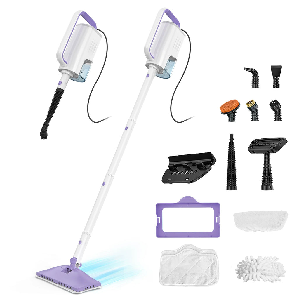 INSE Steam Mop 1200W Powerful Scrubbing Steam Vac Mop High Temperature Detachable Hard Floor Steam Cleaner for Carpet Kitchen F1